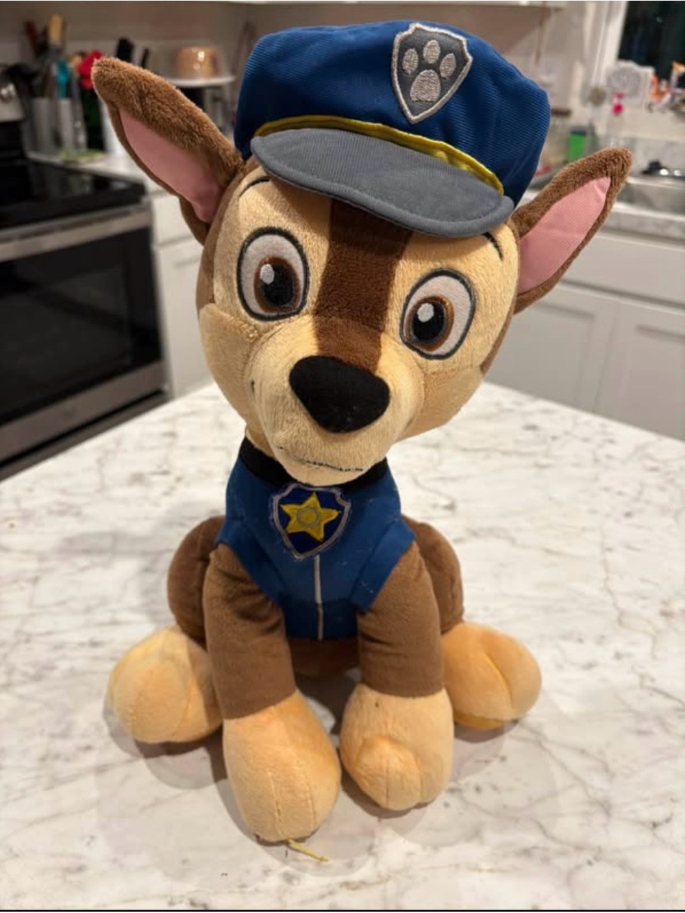 Paw Patrol Chase Plush Stuffed Animal Toy - Blue/Brown